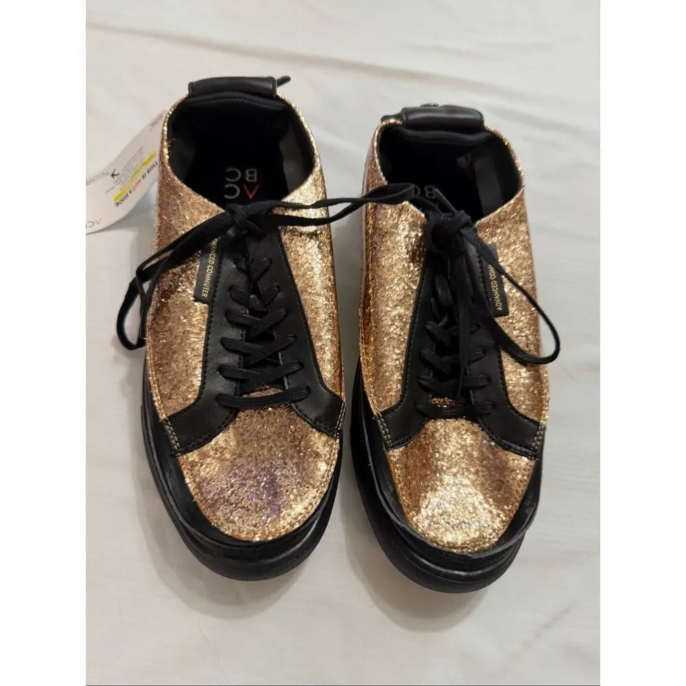 ACBC Advanced Commuter Men’s Black Gold Sneakers Shoes Size 7 Euro 40